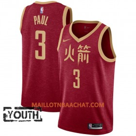 Maillot NBA Houston Rockets Chris Paul 3 2018-19 Nike City Edition Rouge Swingman - Enfant